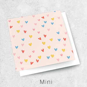 Mini Cards Luxe Textured: coloured hearts