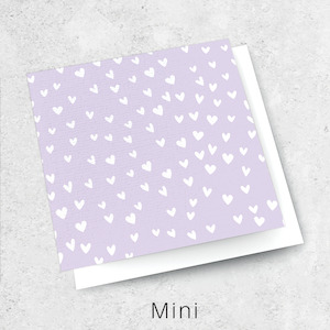 Mini Cards Luxe Textured: lilac hearts