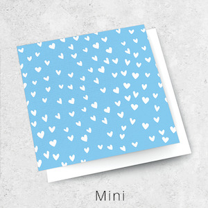 Mini Cards Luxe Textured: blue hearts