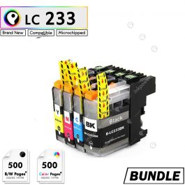 Premium compatible Brother LC231 LC233 XL Rainbow Pack