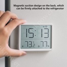 Computer peripherals: Magnetic Large Screen LCD Digital Alarm Clock Thermometer & Humidity Monitor