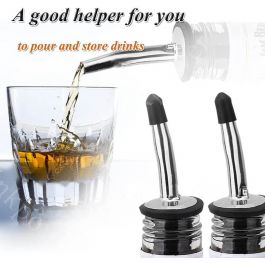 2Pcs Liquor Spirit Pourer Free Flow Wine Bottle Pour Spout NZ