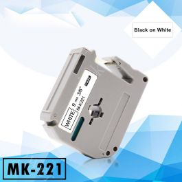 MK221 Compatible Brother MK-221 9mm Tape Black on White