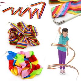 4M Dance Ribbon Gym Rhythmic Art Gymnastic Ballet Streamer Twirling Rod Popular