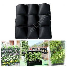 9 Pocket Vertical Greening Hanging Wall Garden Plant Grow Bag Planter