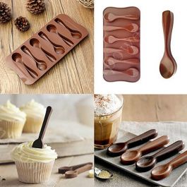 1PC Spoon Shape Silicone Chocolate Mold Food Grade DIY INKPOWER NZ