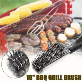 18'' Stainless Steel BBQ Grill Cleaning Brush Barbecue Woven Wire Cleaner