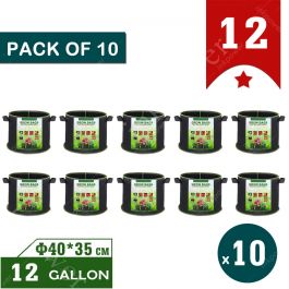 10-PACK 12 Gallon Fabric Grow Bags Pots - Φ 40x35cm NorthShore AKL