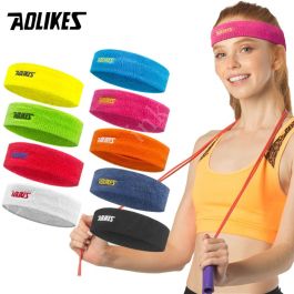 AOLIKES Cotton Sweat Sweatband Headband Yoga Gym Stretch Head Band