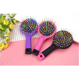 Rainbow Comb Volume Brush Tone Hairbrush with Mirror for Hair Tangle Delightful