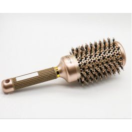 Computer peripherals: 45CM Curly Hair Round Comb Gold Nano Ceramic Aluminum Radial Ionic Salon Brush