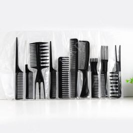 10Pcs/Set Pro Plastic Salon Hair Brush Combs Hairdressing Hair Style Barber Comb