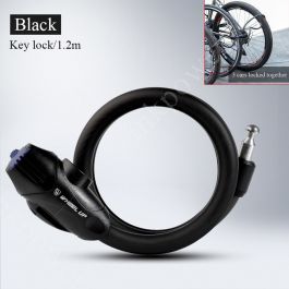 Heavy Duty Bicycle Lock Steel Cable Chain 2 Keys INKPOWER NZ