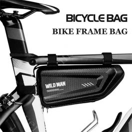 WILD MAN Rainproof Hard Shell Triangle Bike Saddle Bag for Frame Under Seat for …