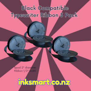 Stationery: Triumph Adler Tippa, Tippa 1,Tippa Elite, Tippa S BLACK Compatible TYPEWRITER RIBBON (3 Pack)