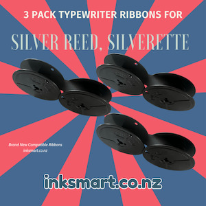 Stationery: SILVER REED 500, SILVERETTE, II, SR100 TABULATOR, Consul II, 2223 TWIN SPOOL BLACK TYPEWRITER RIBBON