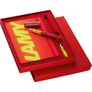 Al-star Glossy Red and Yellow Fountain Pen Gift Set (Limited Edition)