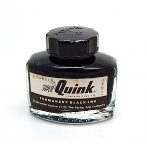 Vintage Parker Super Quink Solv-x Black Ink (bottle) 59ml