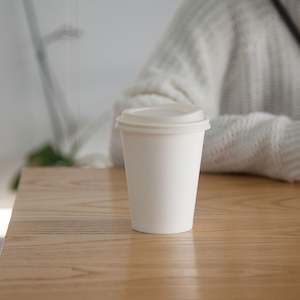 Single Walled Hot Cup - White