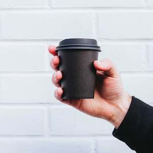 Single Walled Hot Cup - Black