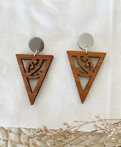 Mako earrings - wood