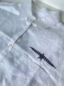 Kakahu Clothing: linen shirt/hemaima womens cut white