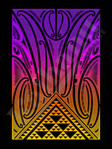 Mahi Toi Art: Tapawha print collection (purple,pink and yellow)