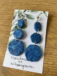 Long blue earrings