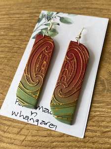 Taonga Jewelry: Earth & gold earings #20