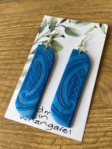 Blue & metallic earrings #19