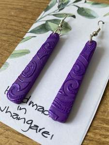 Purple earrings #17