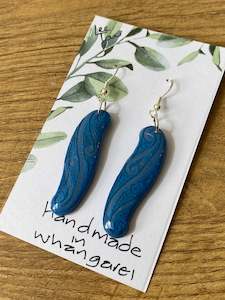 Blue & metallic earrings #10