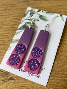 Purple & pink earrings #6