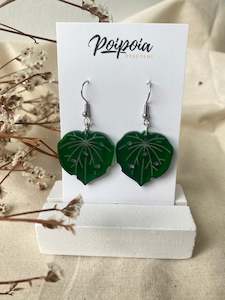 Acrylic Kawakawa Earrings - Small