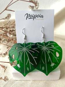 Acrylic Kawakawa Earrings - Large