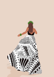 Shayillustrate: Samoa Print Black