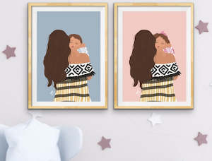 Shayillustrate: Mama & Pepi Print girl