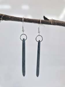 Roimata Pakohe Pounamu earrings