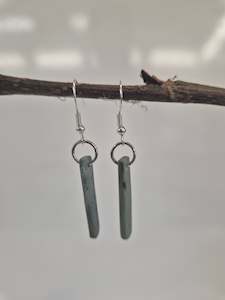 Iti Pou Pounamu earrings