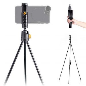 Smartphone Tripod with 1/4” Thread Mount & Fluid Ball Head 360-degree