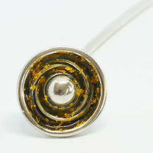 "Chris" Sterling silver and 24ct gold leaf flower stem