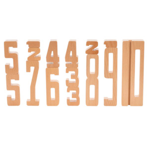 Construction: Wooden Educational Numbers