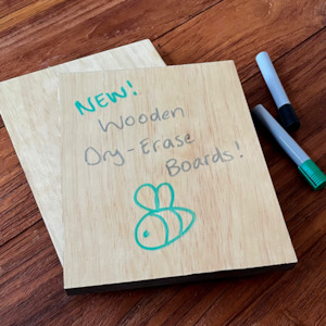 CLEARANCE Wooden Dry Erase Board