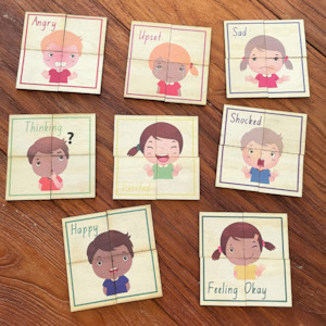 CLEARANCE Wooden Puzzle Set - Emotions