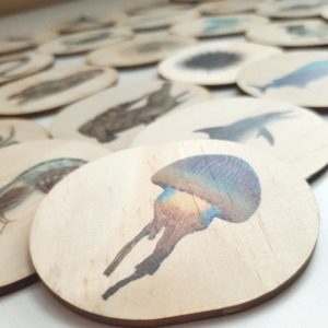 Wooden Magnets Set - Sea Life