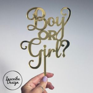 Boy or Girl Cake Topper