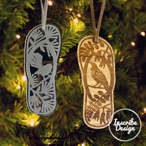 Native Bird Jandal Christmas Decoration