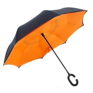 Orange Reversible Umbrellas