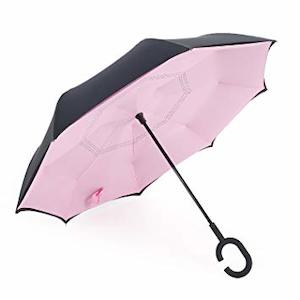 Pastel Pink Reversible Umbrella