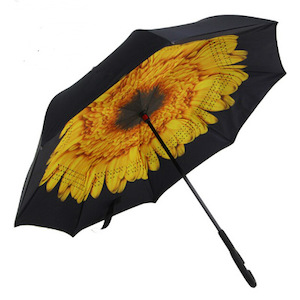 Yellow Sunflower Reversible Umbrella